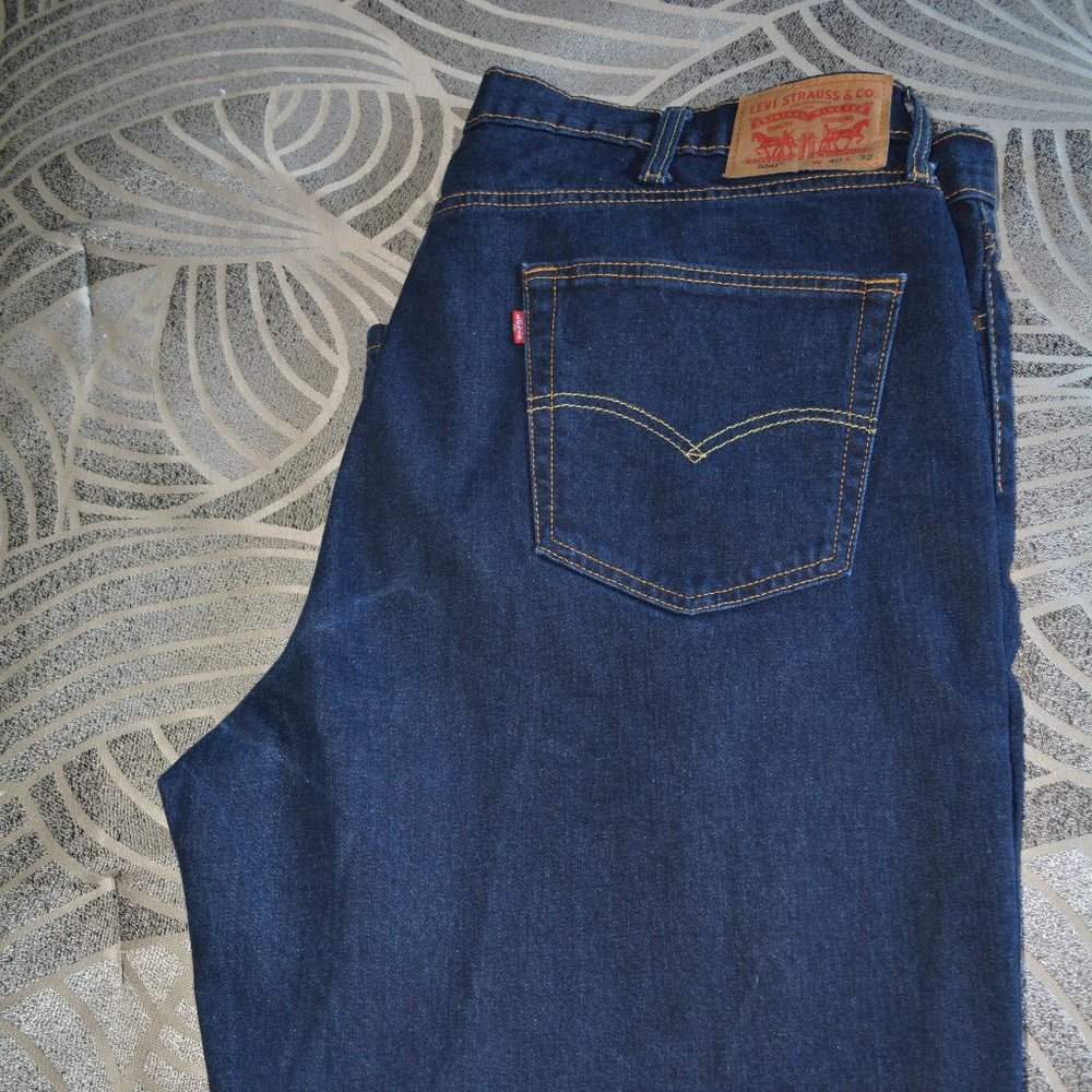 Mens Levi's 505 Blue Jeans 40x32